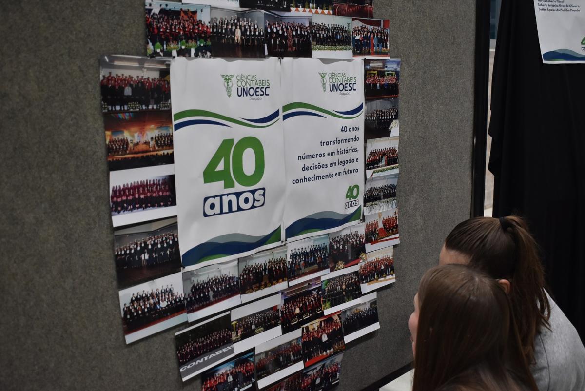 Curso de Ciências Contábeis da Unoesc celebra 40 anos com exposição fotográfica