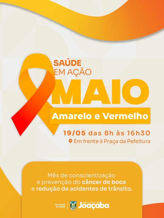 Maio Vermelho e Amarelo: Joaçaba promove ação de saúde, prevenção e conscientização no dia 19 de maio